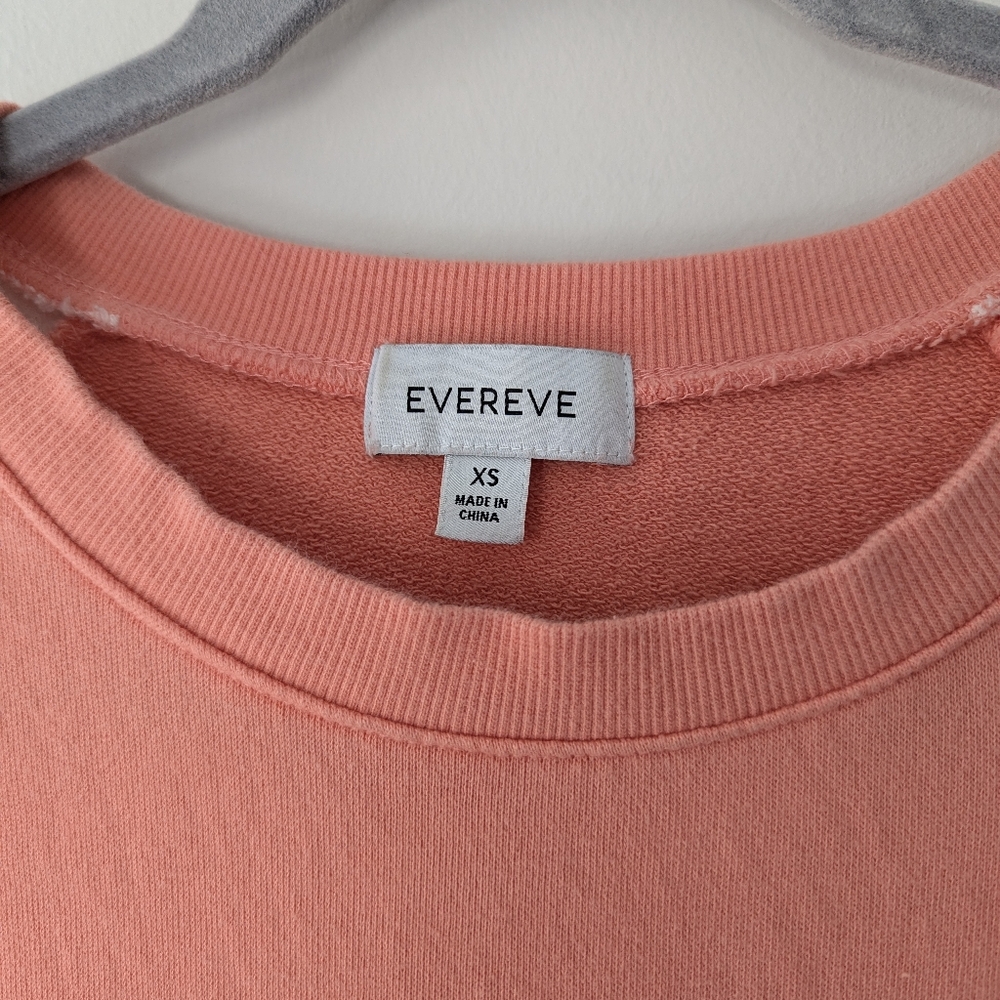 Evereve Grayson Colorblock Crewneck Sweatshirt 100% Cotton Pullover - Picture 4 of 9